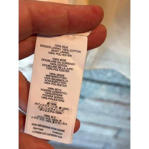 Strapless Cream J.Crew Silk Pleated Cocktail Dress With Sweetheart Neckline Back - Picture 8 of 13